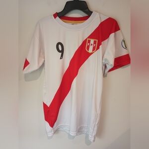 Peru National Soccer Team Jersey #9 Paolo Guerrero Men’s Sz Small